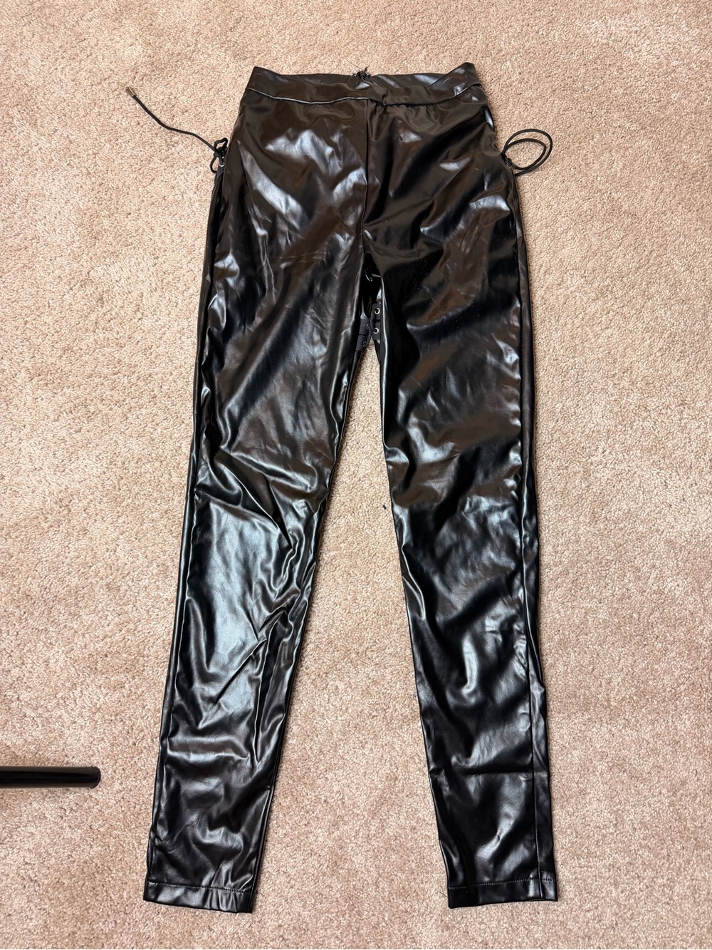 Faux leather pants